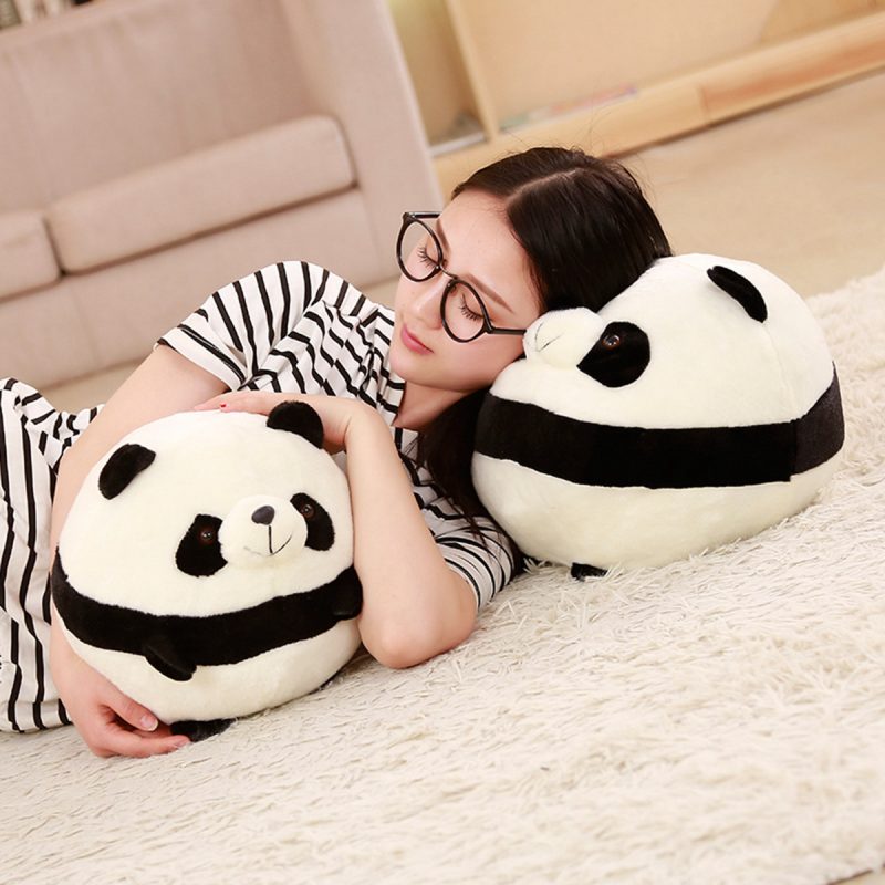 round panda stuffed animal